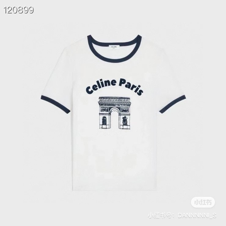 celine paris arch t-shirt, white