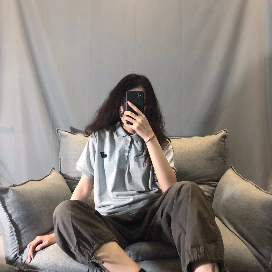 new balance polo shirt grey T-Shirt