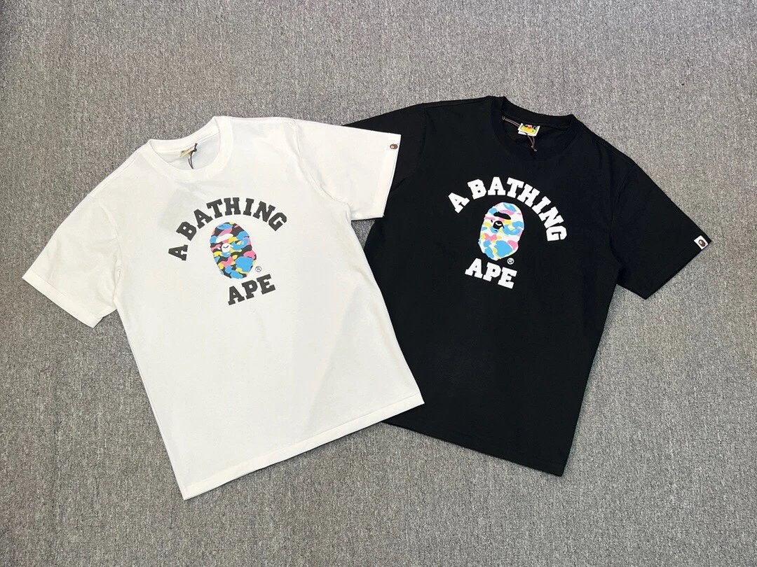 Buy A Bathing Ape White Planet Of The Apes, Banana Milo Pool, Lightning College Tees