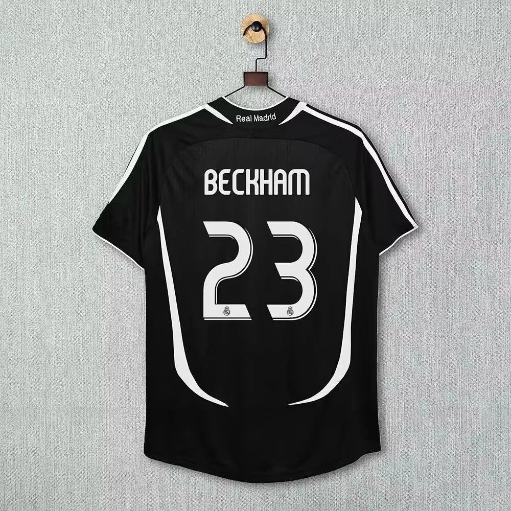 Real Madrid Beckham Jersey Black