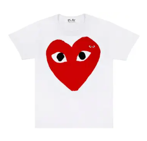 Comme des Garçons PLAY Heart Logo T-Shirt White T-Shirts