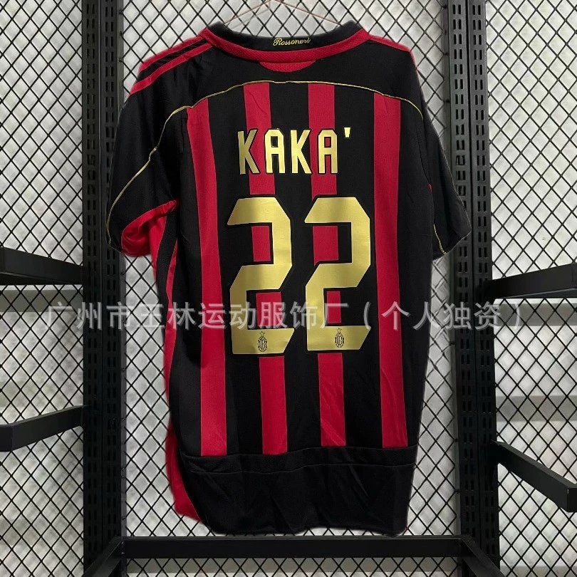 AC Milan Kaka #22 Retro Jersey Black/Red