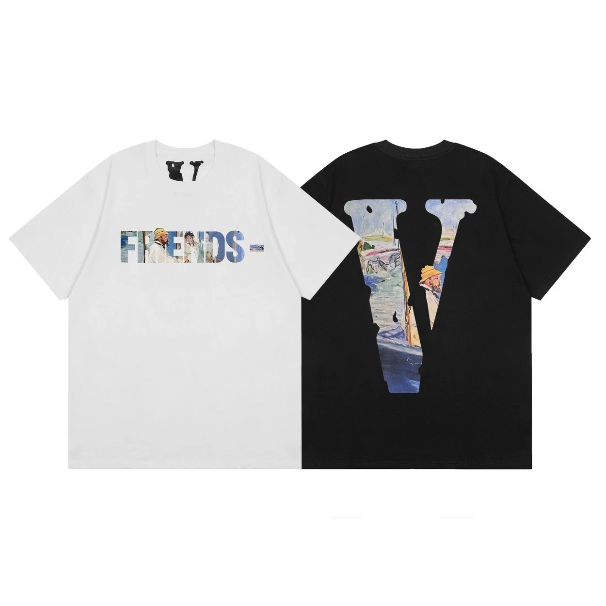 Friends V T-Shirt White Black