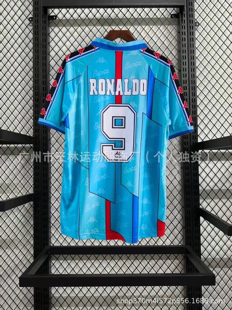 Kappa Retro Ronaldo #9 Soccer Jersey – Blue