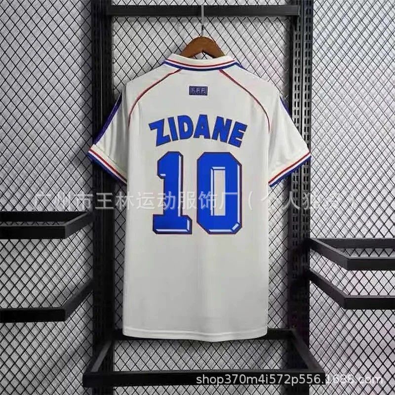 France National Team Zidane #10 Retro Football Jersey White