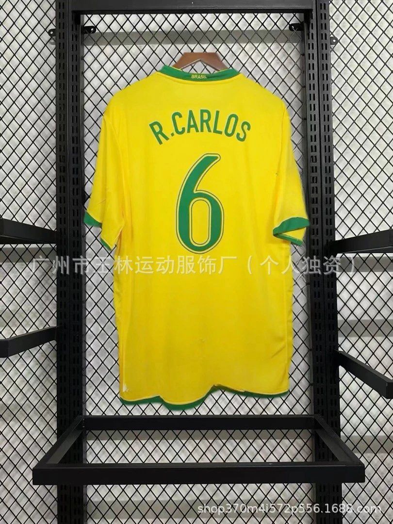 Nike Brazil National Team R. Carlos Jersey Yellow