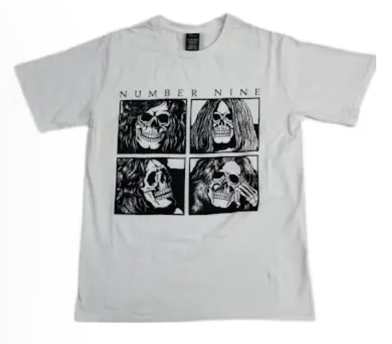 NUMBER NINE Skull Graphic T-Shirt White T-Shirts