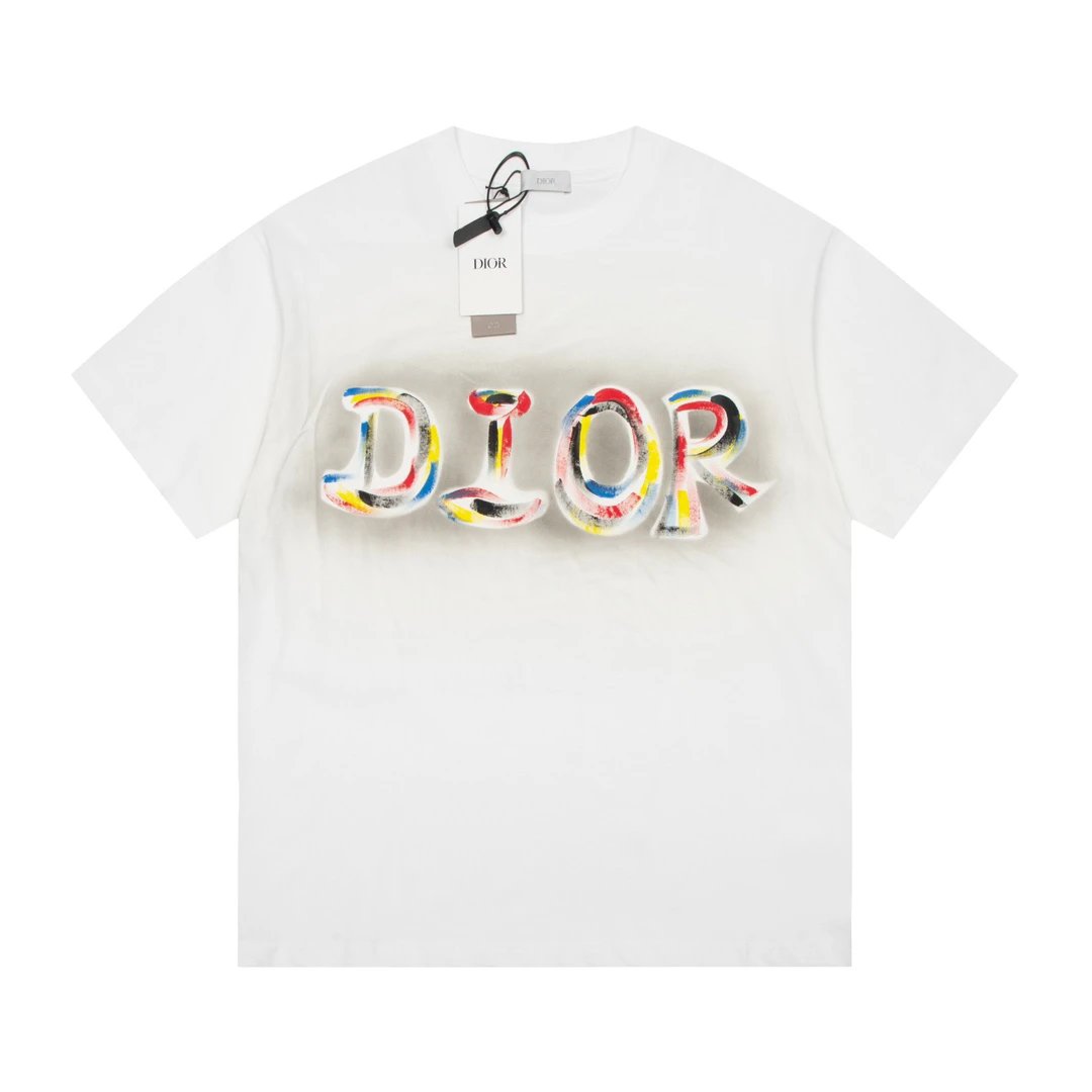 dior graphic logo t-shirt white t-shirts