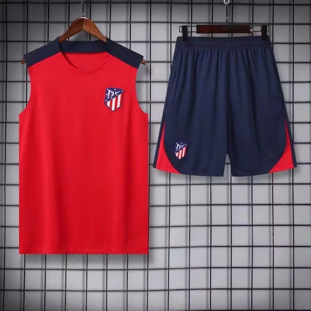 Atlético Madrid Training Set Red and Navy Blue