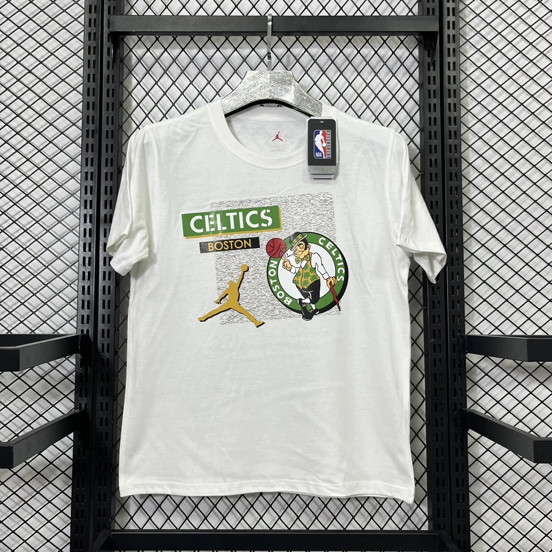 jordan boston celtics t-shirt white t-shirts