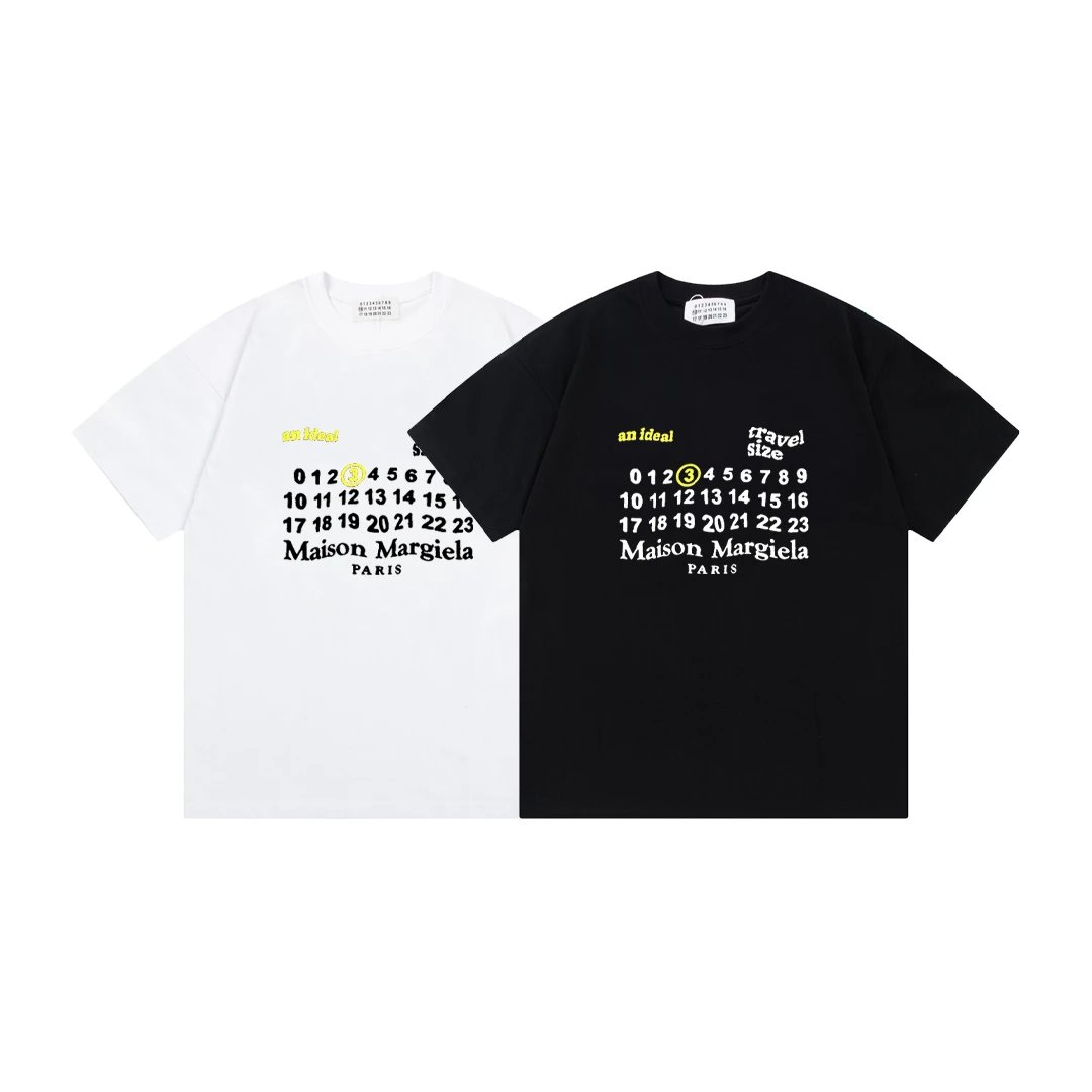 Maison Margiela Short-sleeve T-shirt with digital print and logo
