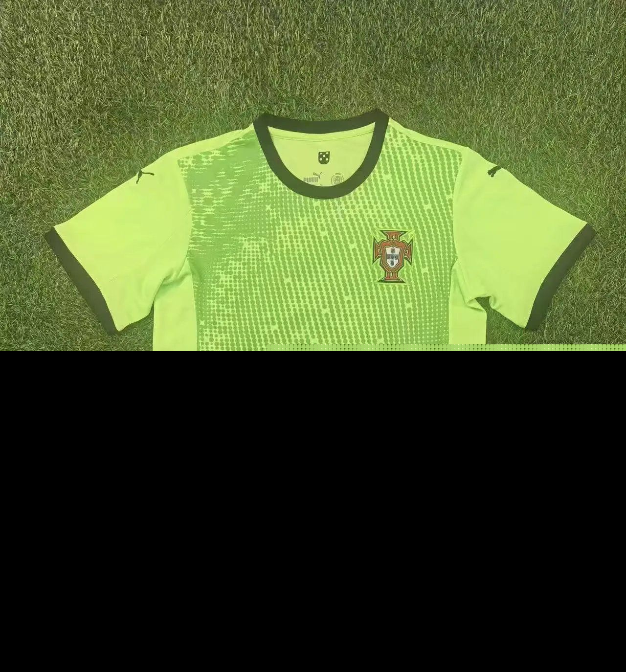 Puma Portugal Football Shirt Neon Green