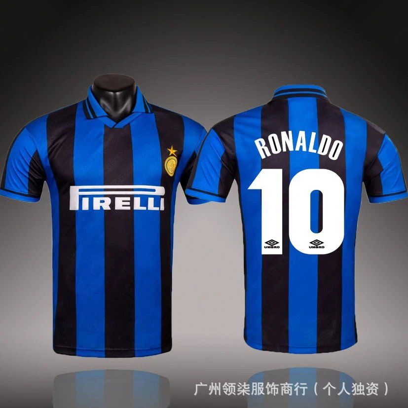 Umbro Inter Milan Ronaldo #10 Jersey – Black and Blue