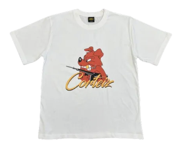 Corteiz T-shirt White Angry Pig Graphic