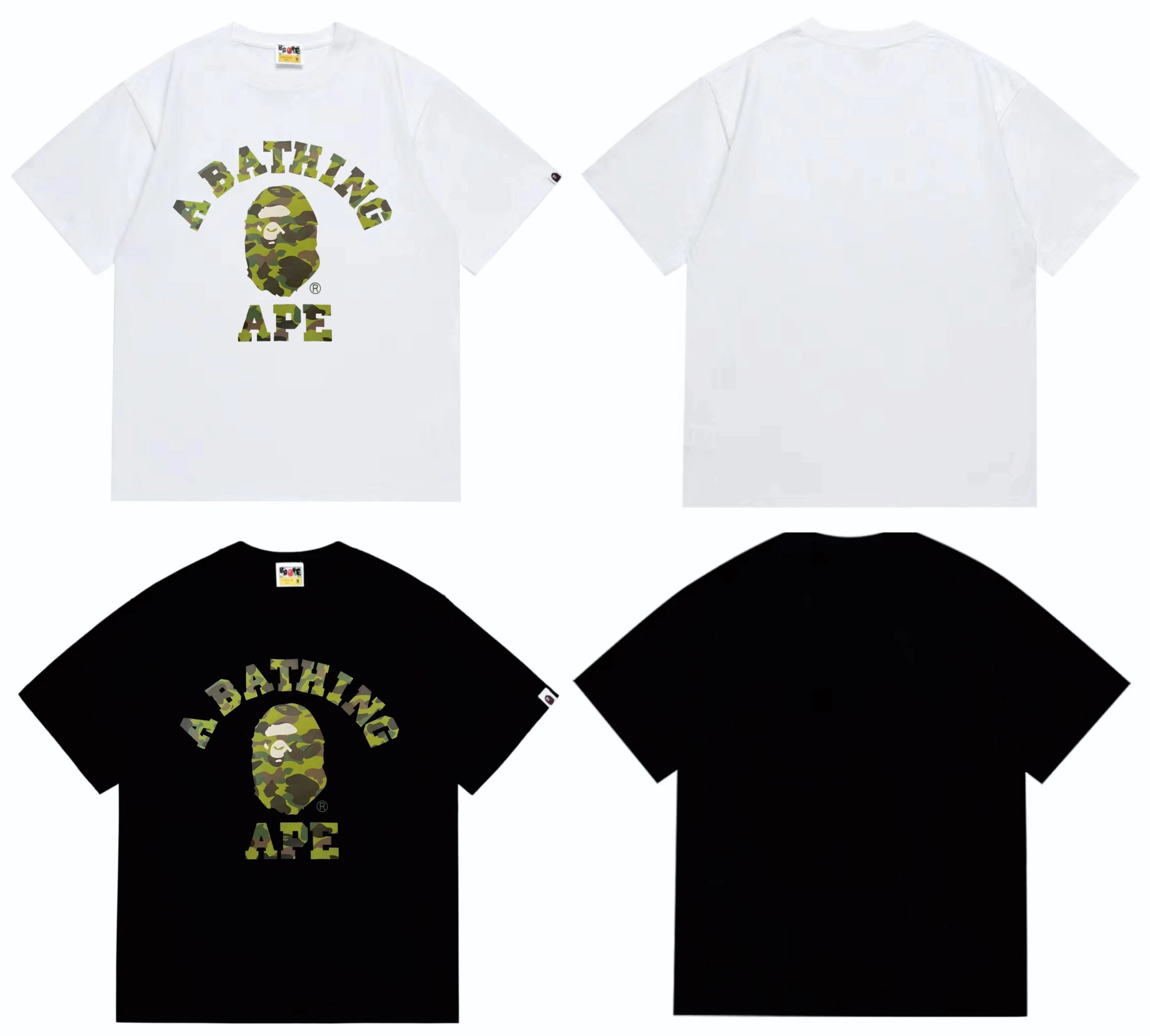 a bathing ape logo t-shirt white t-shirts