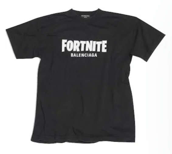 Balenciaga Fortnite T-Shirt Black T-Shirts