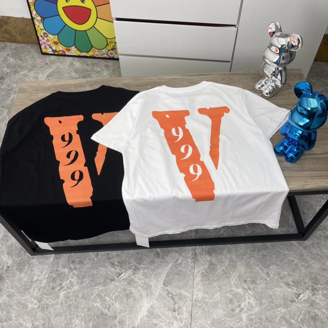 V T-Shirt Black/White 999