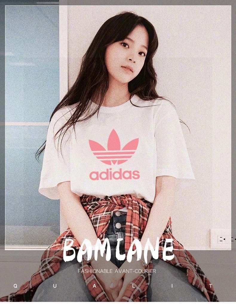 adidas logo white T-Shirt