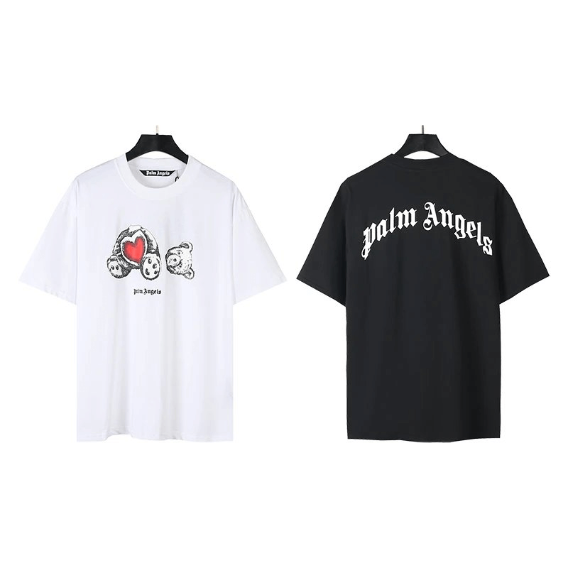 Palm Angels Short Sleeve T-Shirt White T-Shirts