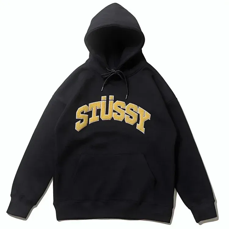 Stüssy Logo Hoodie Black Hoodie Hoodies