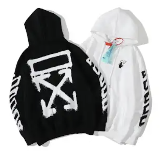 Off-White Graphic Hoodie Black/White Hoodies