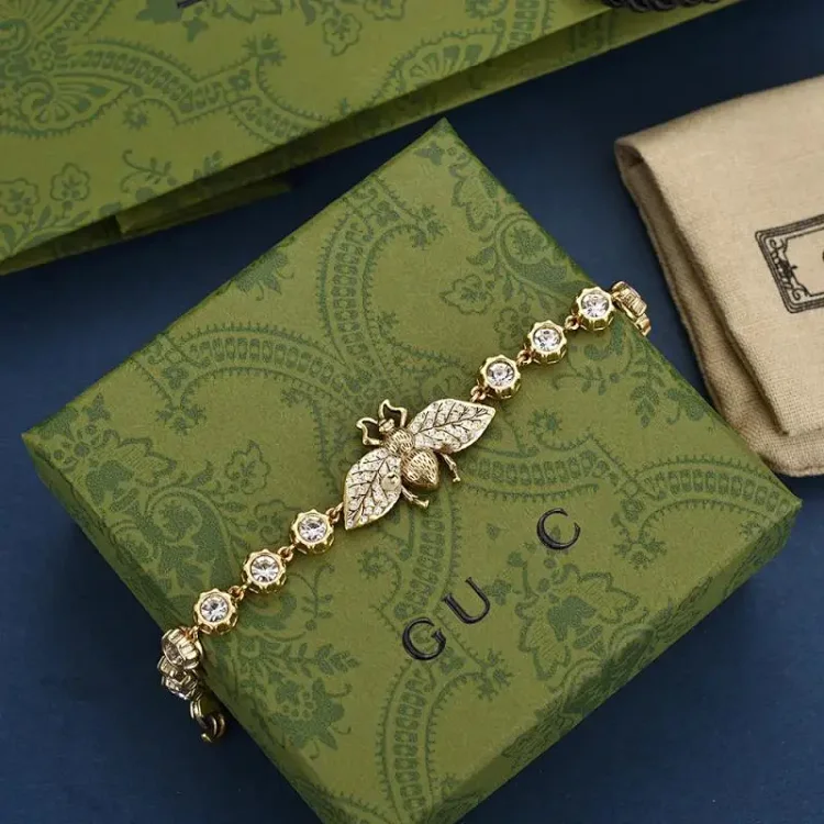 Gucci Bee Motif Bracelet Gold Jewelry