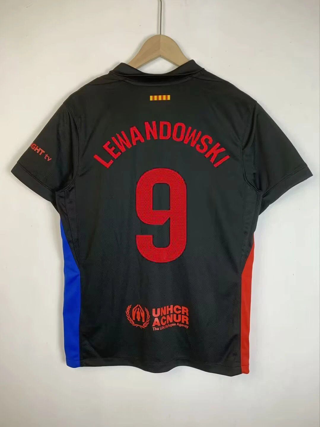 FC Barcelona Robert Lewandowski #9 Away Jersey – Black