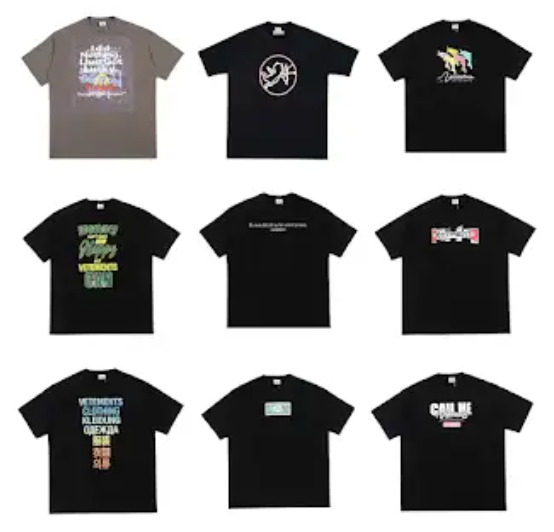 Graphic Printed T-Shirts – Black/Gray – T-Shirts