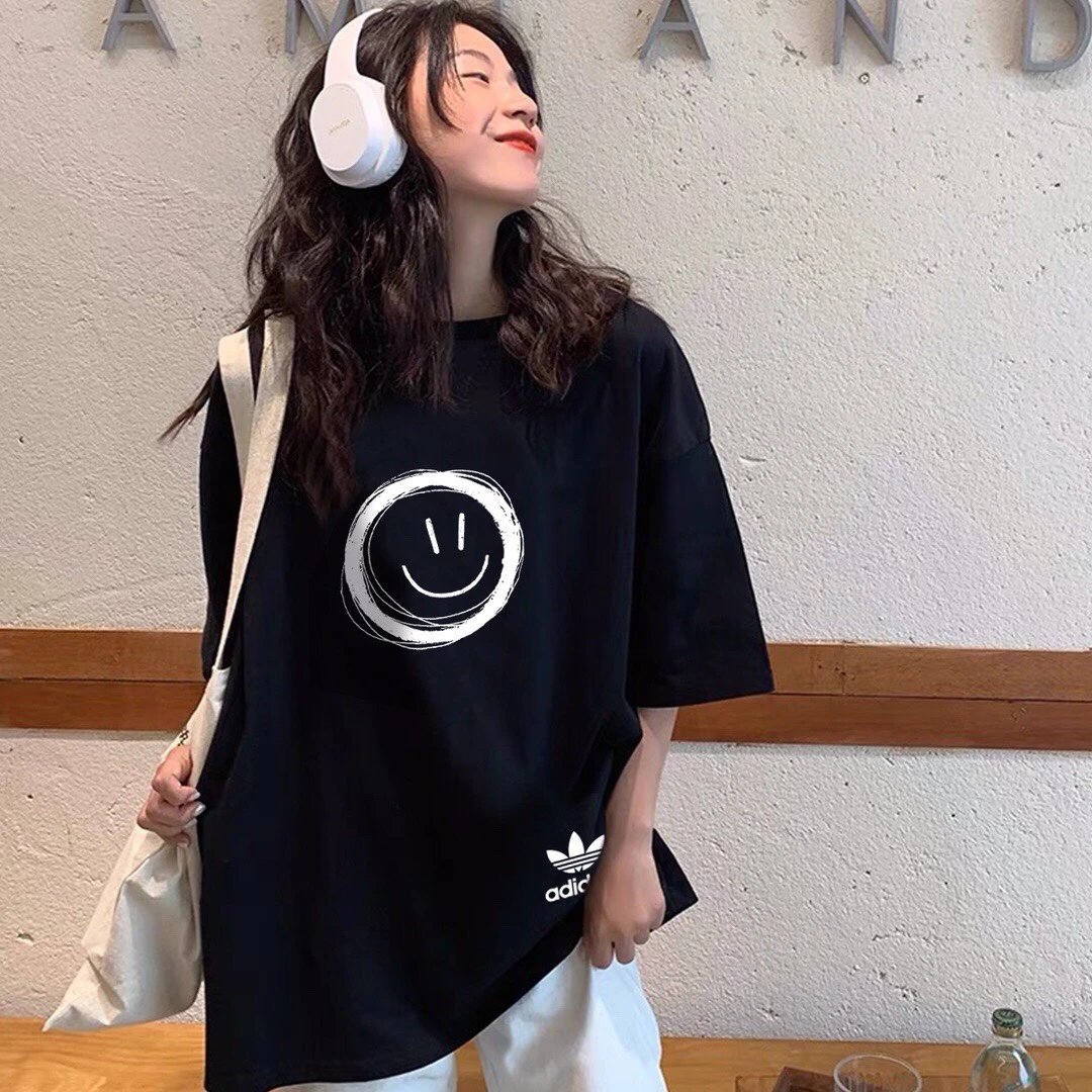 adidas smile black T-Shirt