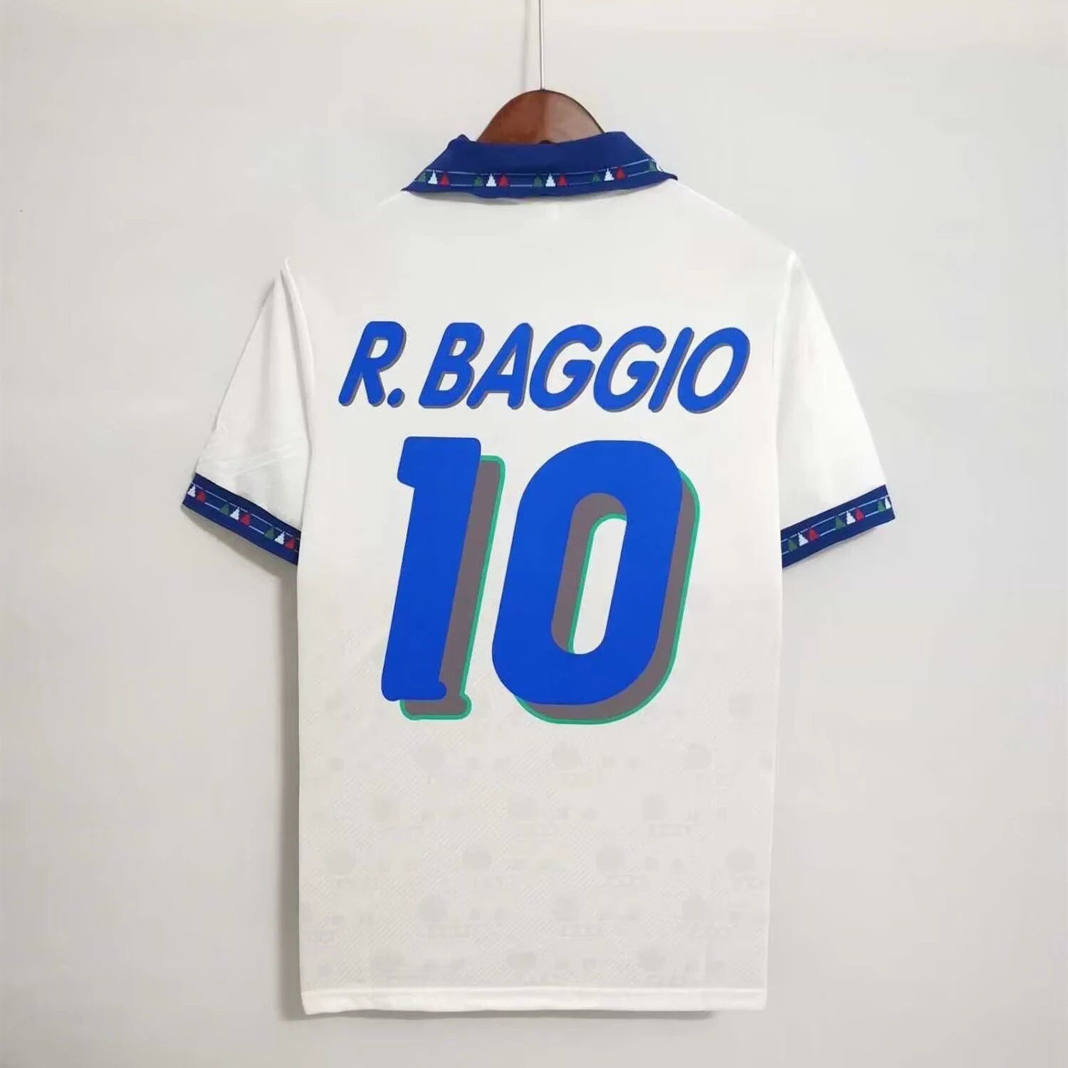 Italy National Football Team R. Baggio #10 Retro Jersey White