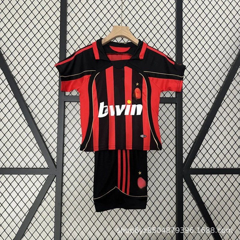 AC Milan Youth Home Jersey Set – Red/Black