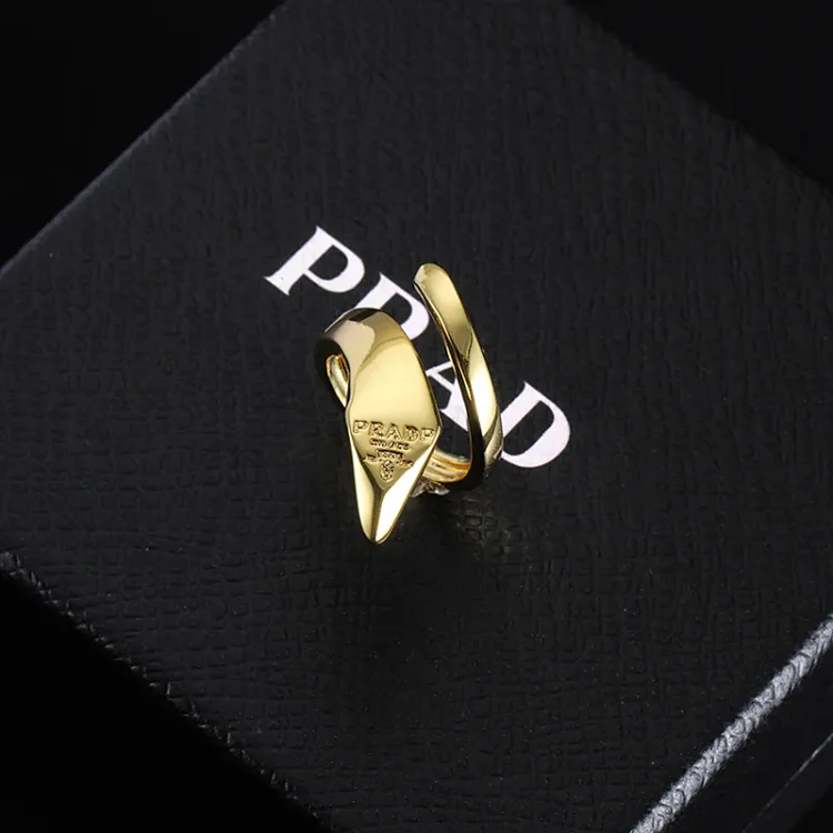 Prada Gold Plated Ring Jewelry