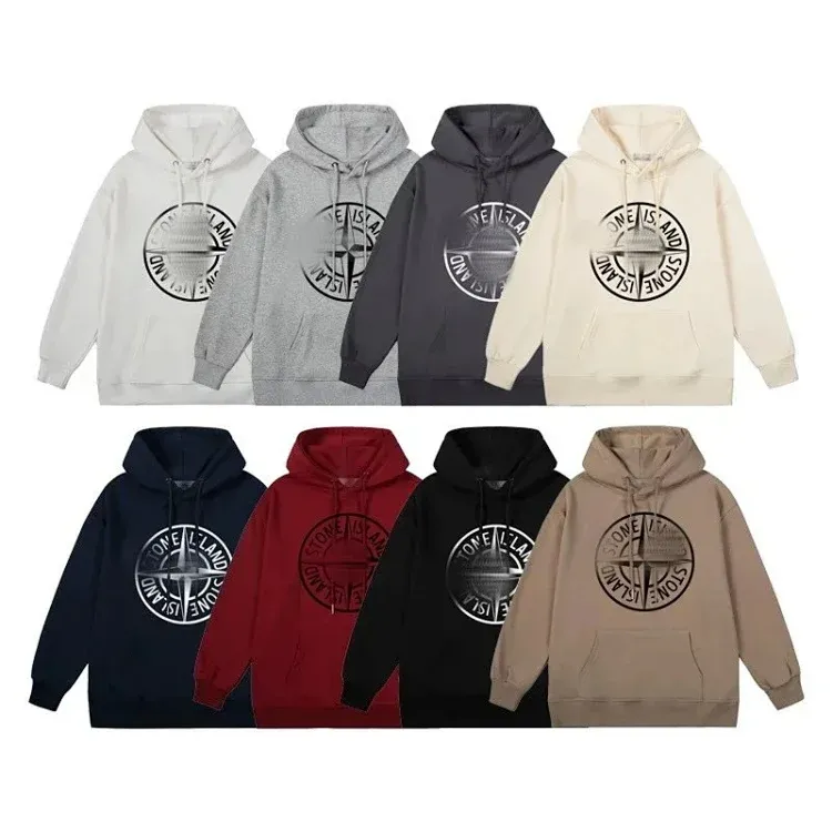 Stone Island Hoodie with Logo Print – Multiple Colors – Hoodies
