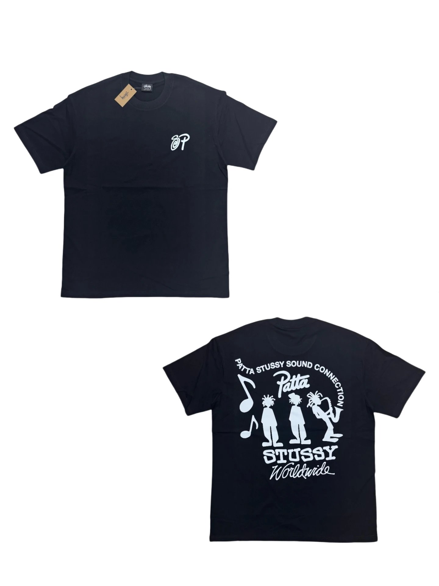 stussy sound connection black T-Shirt