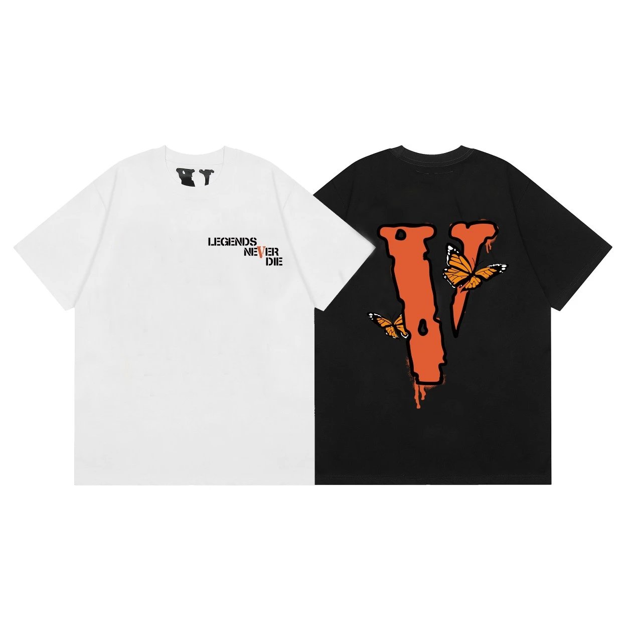 vlone legends never die tee black/white t-shirts