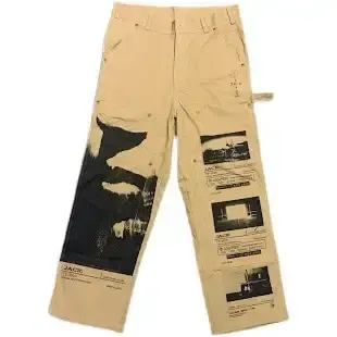 JACK Graphic Print Pants Khaki Pants