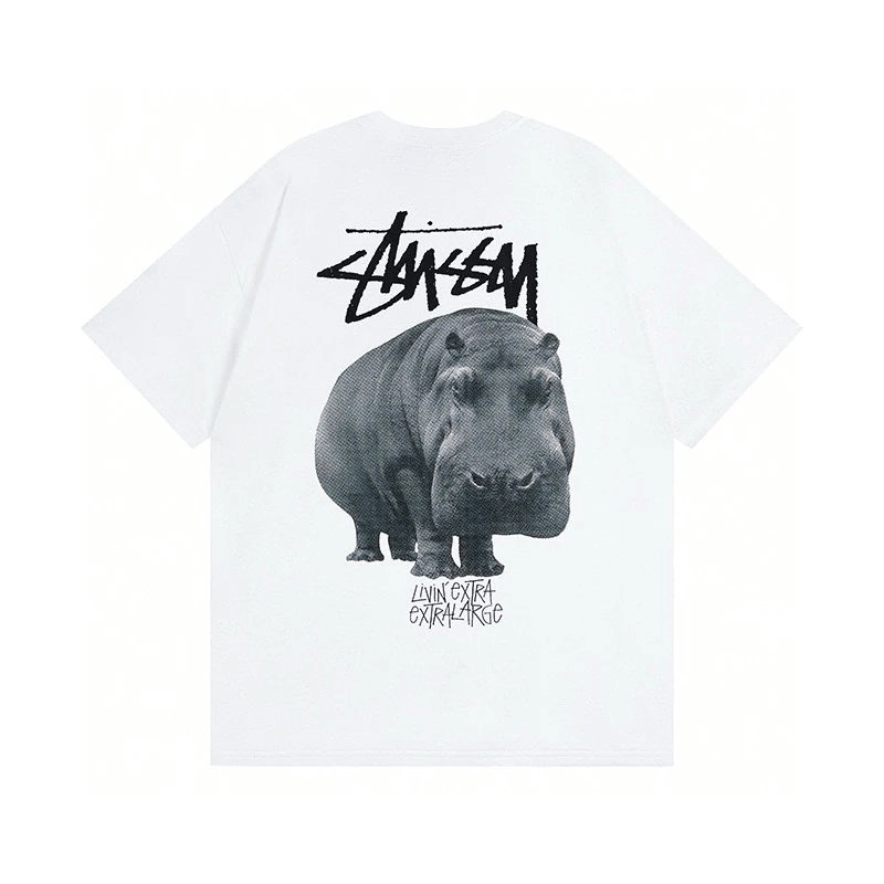 Stussy Hippo Graphic Tee White T-Shirts