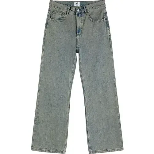 Wide Legged Jeans Light Gray Pants