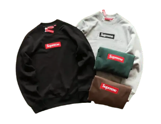 Supreme Box Logo Crewneck Black/Grey/Green/Brown Hoodies
