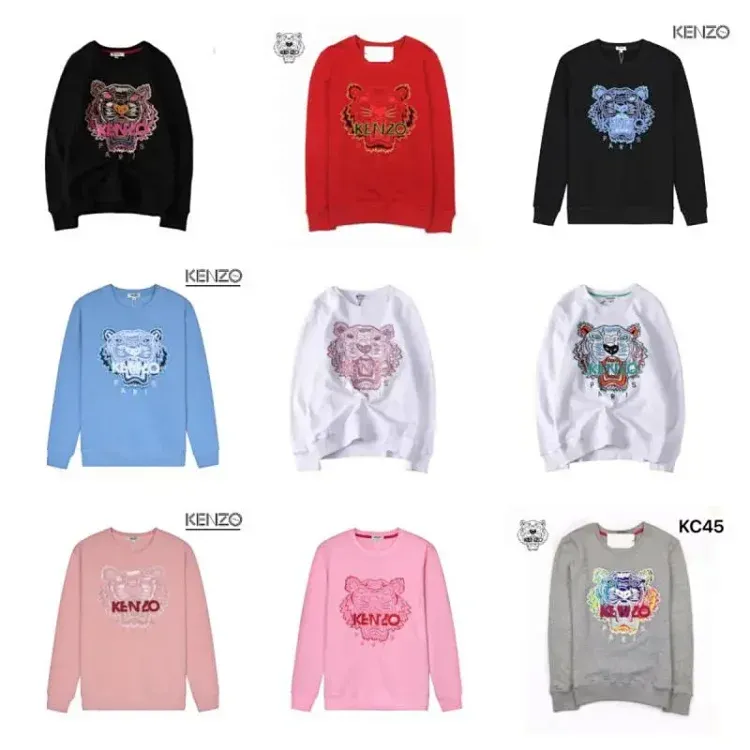 Kenzo Tiger Embroidered Sweatshirt Multiple Colors Hoodies