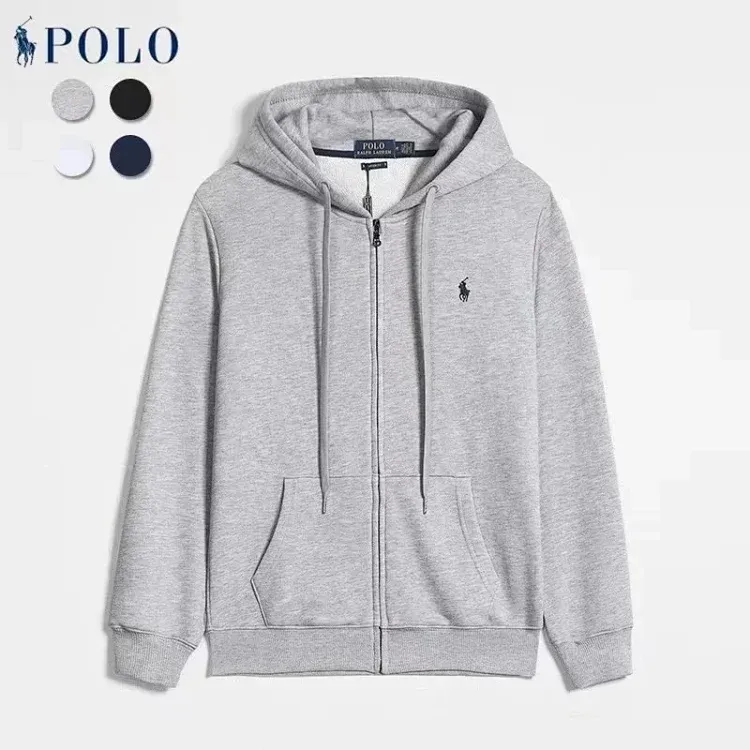 Polo Ralph Lauren  Zip-Up Hoodie Gray Hoodies