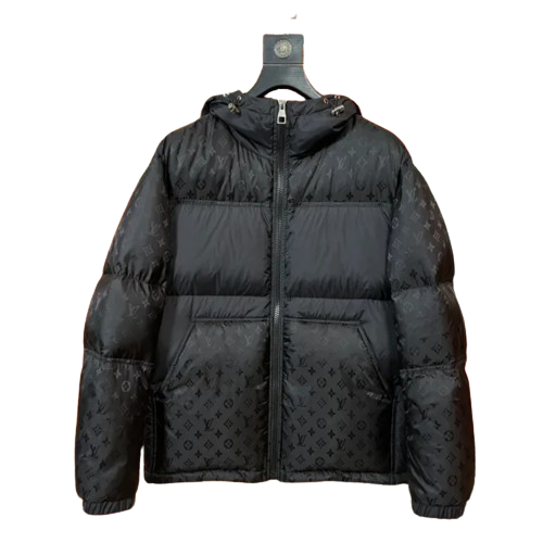 Louis Vuitton Monogram Puffer Jacket Black Jackets