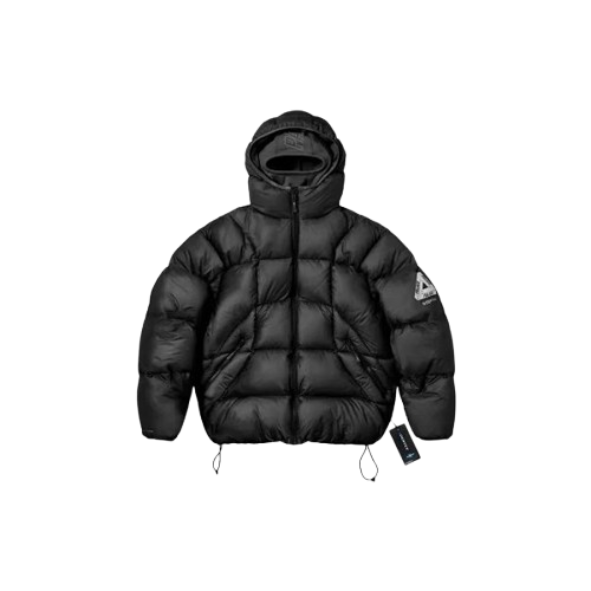 Palace Pertex Frost Balaclava puffa jacket, black, men's FW22