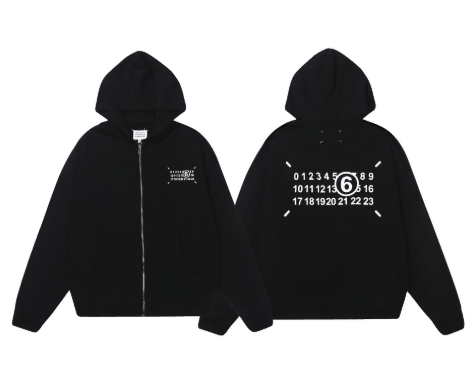 Maison Margiela Hoodie M01 | Minimalist Cropped Hoodie with Four-Stitch Detail