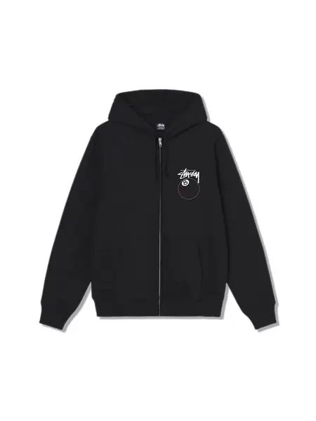 Stussy Zip-Up Hoodie Black Hoodies