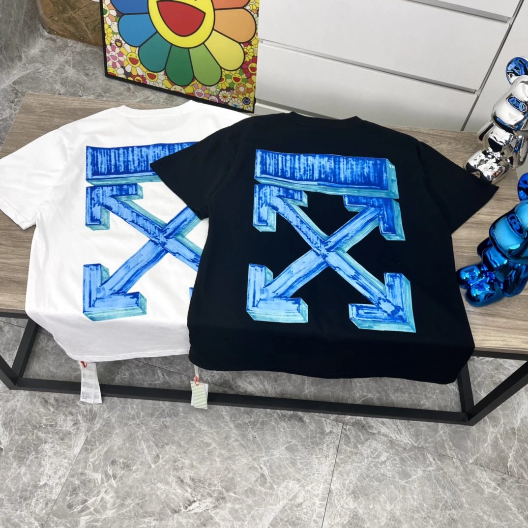 OFF-WHIT Back Marker Arrow Print Classic Short Sleeve T-shirt