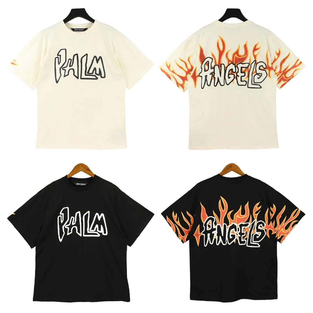 Palm Angels Graphic T-Shirt Cream T-Shirts