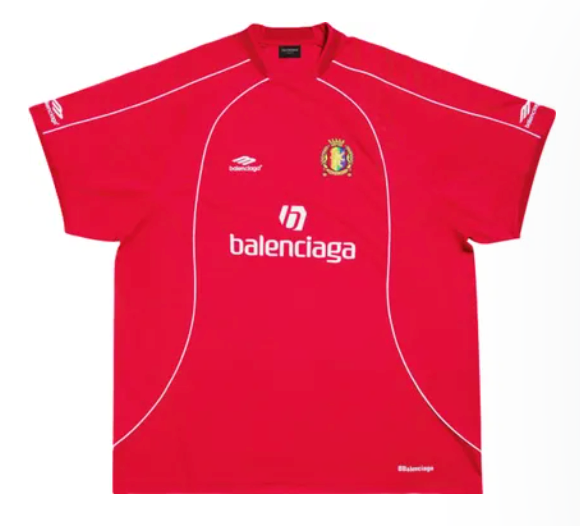Balenciaga Red Football Jersey T-Shirt