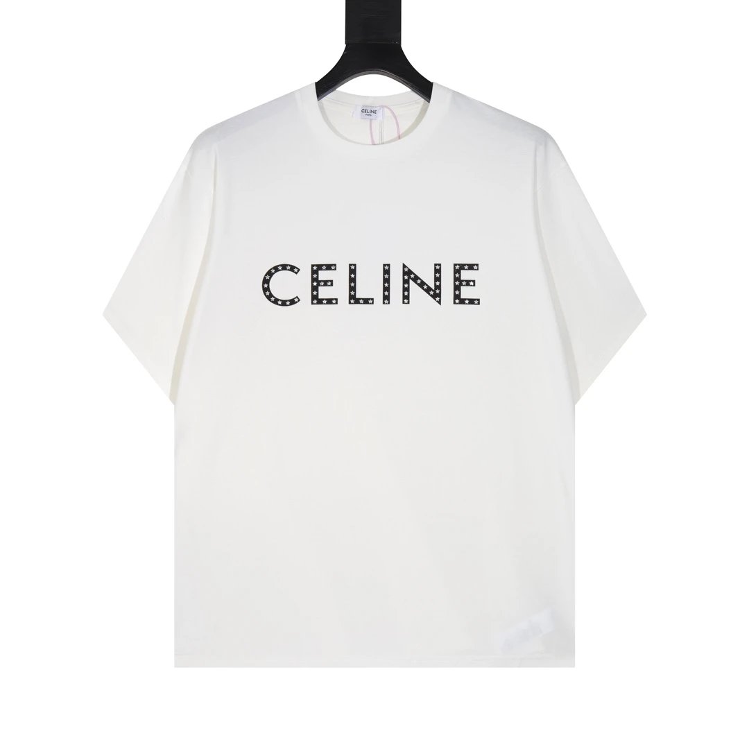 celine logo t-shirt white t-shirts