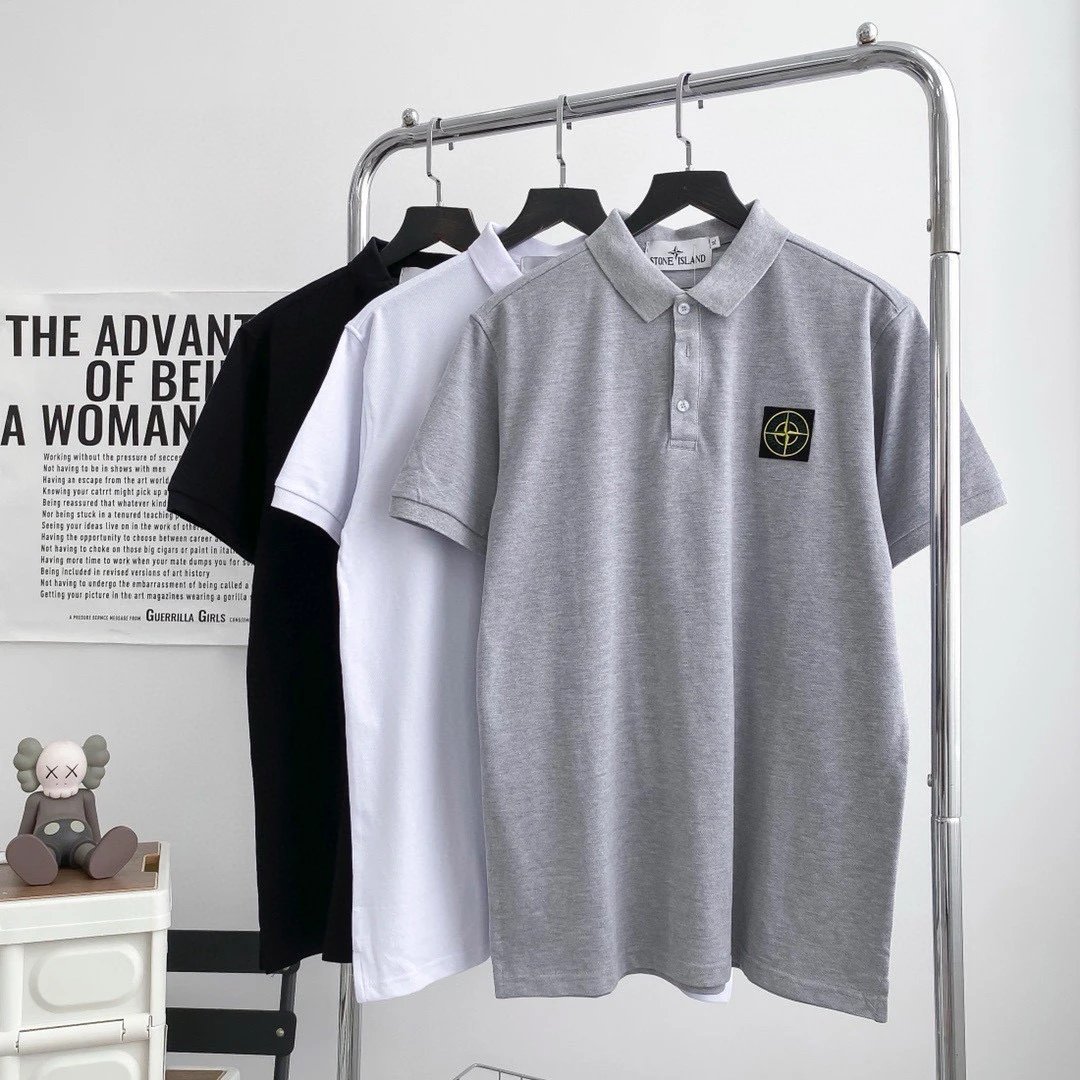 stone island polo shirt grey T-Shirt